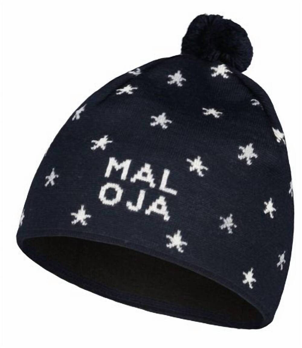 NEW MALOJA goldeck pom pom beanie in night sky
